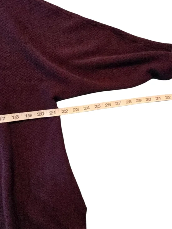Chico's Plum Purple Layered Hem 3/4 Sleeve Soft Sweater Top Size 3 (XL) i28 - Picture 4 of 6